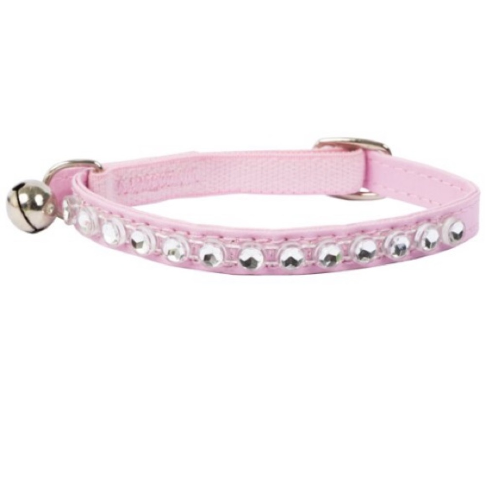 Pink Rhinestone Cat collar. - Picture 2 of 2